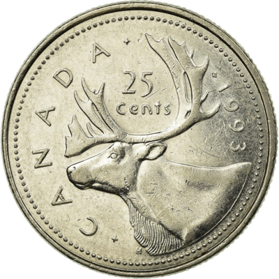 Canadian Coin Canada 25 Cents | Queen Elizabeth II