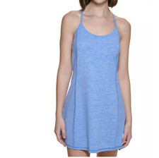 Calvin Klein Performance Halter Peached Space Dye Sport Dress Blue Size S 400063