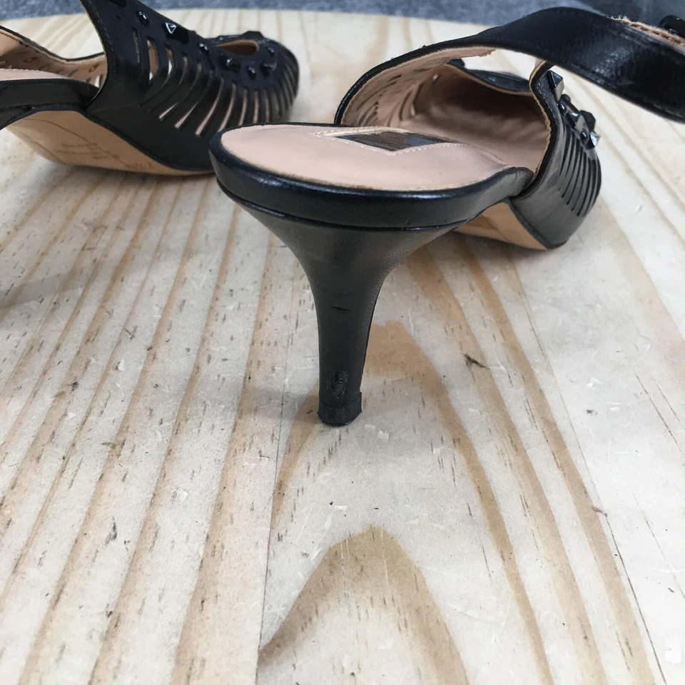 INC International Concepts Heels Womens 7.5 M Dehany Slingback Black Pointed Toe - Image 4 of 4