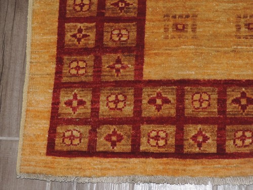 3.3x5ft. Handmade Modcar Chobi Wool Rug - Picture 2 of 9