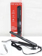 Revlon Fast Smooth Styling Perfect Straight Flat Iron 1” Ceramic Plates 