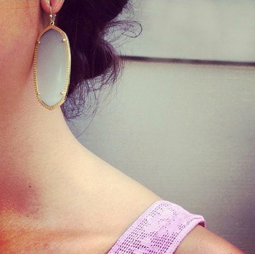 Neu ohne Etikett Kendra Scott Danielle Schiefer Ohrringe hellgrau silberfarben - Bild 4 von 4