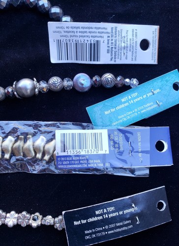 MIXED LOT OF BEADS BY BLUE MOON BEAD GALLERY TRADITIONS METAL GALLERY 4 PACKAGES - Picture 5 of 5