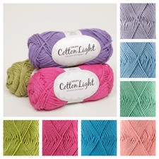 Drops Cotton Light - Dk Yarn - Double Knitting Crochet Wool 50gr Ball Oeko Tex