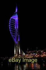 Photo 6x4 Another night shot of the Spinnaker Tower Newtown/SZ6199 I kno c2005