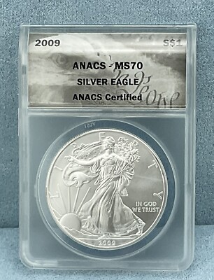 ゆ*み様 2020&2008アメリカイーグル銀貨2枚セット PCGS ANACS 2009 American Eagle Silver Dollar 1 oz. Fine Silver MS 70 - ANACS