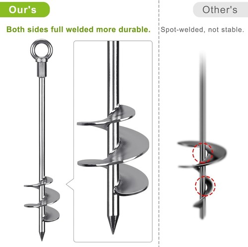 6-Pack 30'' Full Welded Ground Anchors - Secure Design for Mobile Homes & Sheds - Picture 4 of 10
