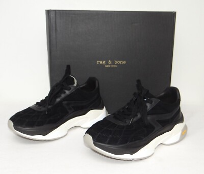 RAG & BONE Ortholite Legacy Runner Sneaker suede/leather Black EU 