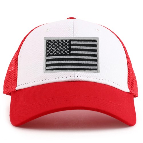 Black Grey American Flag Patch Youth Size 6 Panel Baseball Cap- FREE SHIPPING - Picture 19 of 22