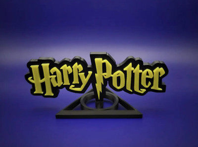 3D Printed Harry Potter Logo Sign Display Style Theme Decoration Plaque for Fans