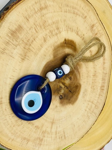 Evil Eye Blue Glass Wall Hanging, Crystal Car Hanging, Protection from Evil Eye - Picture 3 of 6