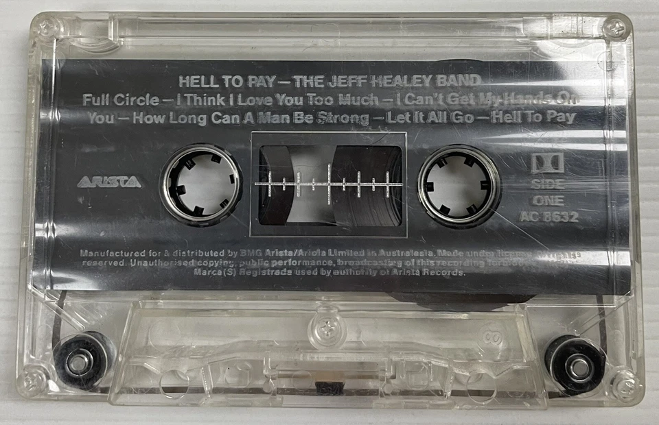 The Jeff Healey Band Hell To Pay Music Cassette Tape AC-8632 Arista 1990 OG - Image 4 of 4