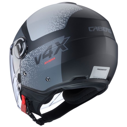 Caberg Riviera V4 X Jethelm Alpha Matt-Schwarz/Anthrazit-Grau Motorradhelm Helm - Bild 3 von 21