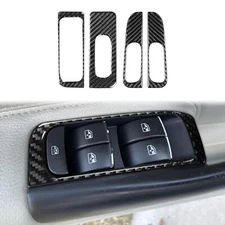 For Saab 9-3 2003-2006 Carbon Fiber Interior Window Lift Switch Panel Cover Trim
