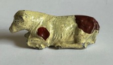 J Hill Co Lead Spotted Cow Cattle Lying Down Figurine England Figure Toy 2"