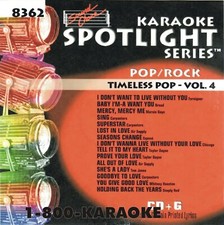 SOUND CHOICE KARAOKE TIMELESS POP cdg CD G SC8362 v.4 HARD TO FIND 15 SONGS