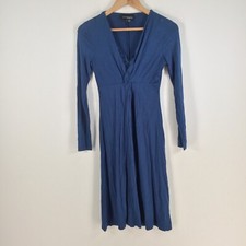 Tokito womens dress size 8 bodycon blue long sleeve Vneck viscose 064481
