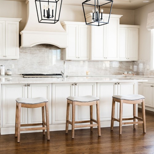 Maven Lane Adrien Kitchen Bar Stool 31"H, Weathered Oak Finish (For Parts)(2 Pk) - Picture 6 of 6