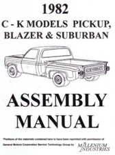 1982 Chevrolet Truck Blazer Suburban Assembly Manual Instructions Illustration