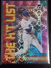 2022 Panini Donruss The Hit List Pink Fireworks Parallel #THL-1 - Trea Turner