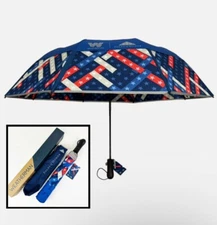 WEATHERMAN Collapsible 40” Umbrella Folds of Honor USA Windproof 4th of July