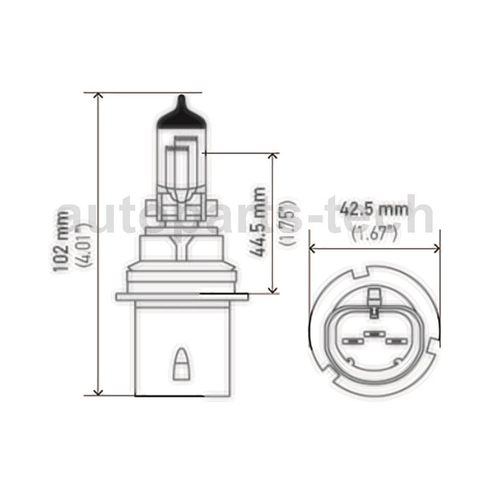 2x Bombilla de faros de haz alto y haz bajo Hella para Ford Bronco 1987~1991 Foto 2 de 4