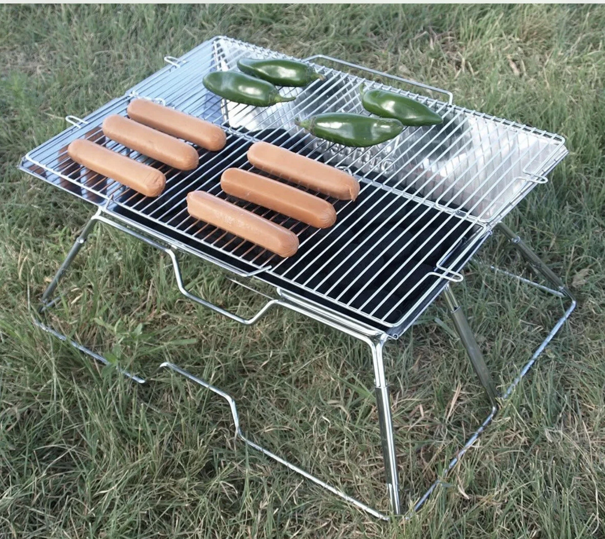 Fox Outfitters Outdoor Camping Charcoal Grill Foldable Compact