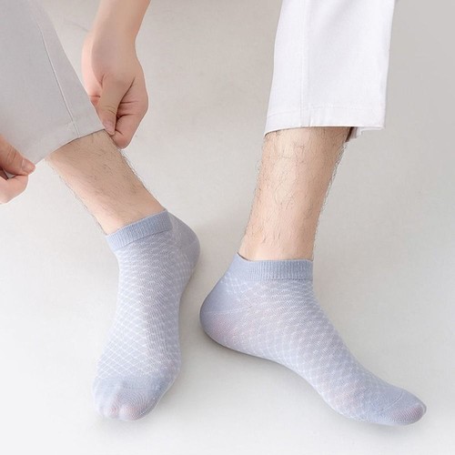 5 Pairs Low Tube Men's Socks Ultra Thin Ankle Socks Male Short Socks Summer - Picture 10 of 20