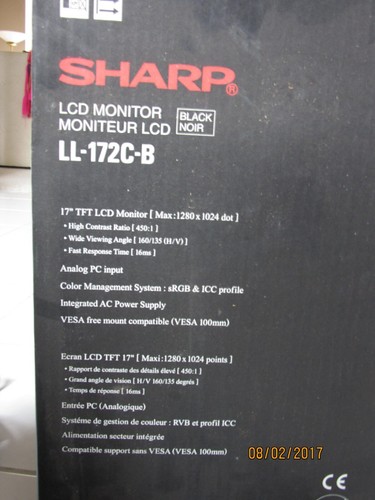 17" Sharp Monitor 1280 x 1024 LL172CB TESTED - Picture 2 of 9