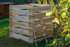 Holz-Komposter Kompostbehälter Kompostierer Gartenabfälle Kompost Garten