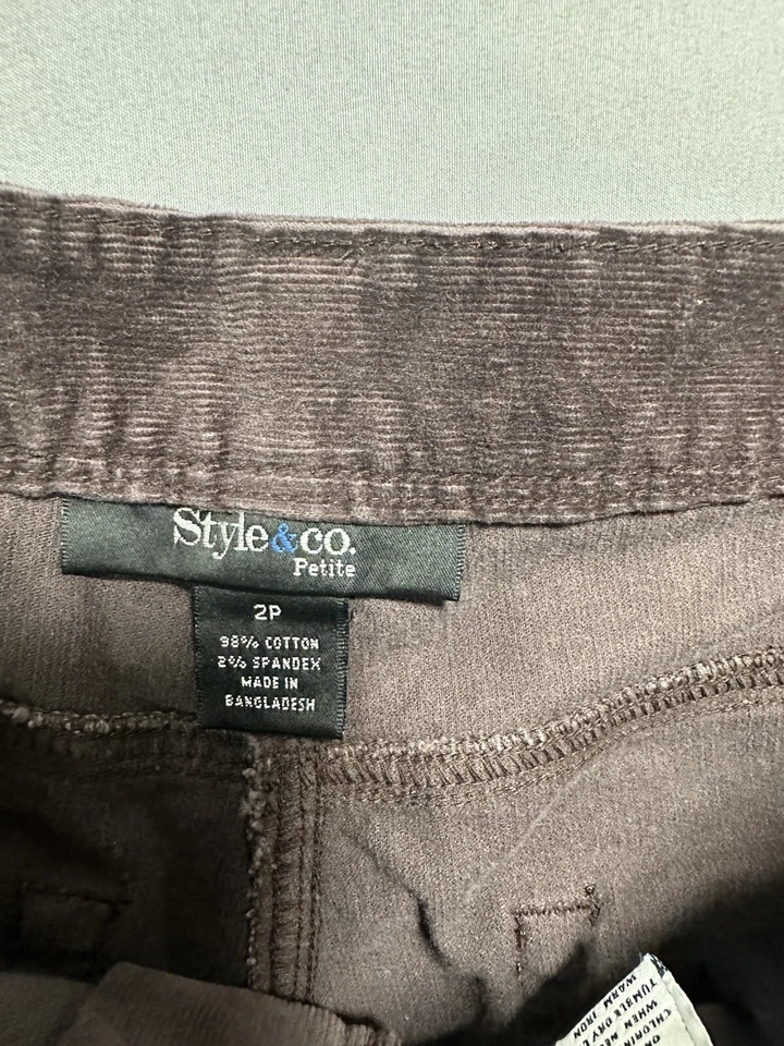 Женские стиль и Co. коричневый вельветовые брюки размер 2 petite #581 - Изображение 2 из 4