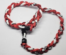 Titanium Sports Tornado Necklace White/Burgundy - 20 Inch - BRAND NEW