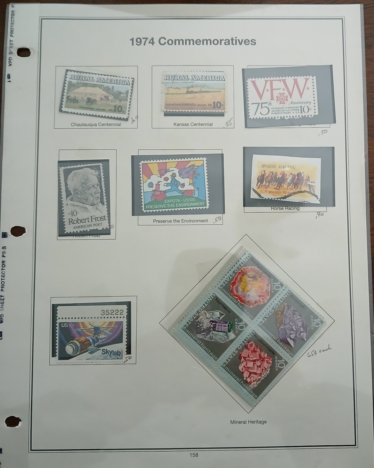 U.S - 1974 - LOT OF STAMPS ON ALBUM - MH & MNH -#187 | eBay UK