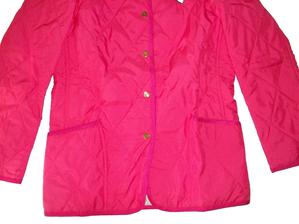 CHAQUETA ABRIGO MUJER DOONEY & BOURKE LOGOTIPO rosa forrada acolchada granero talla XS NUEVO Foto 3 de 4