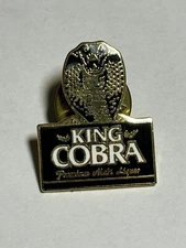 Vintage KING COBRA Premier Malt Liquor Enamel Pin ***READ