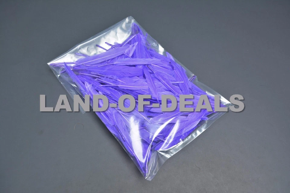 100 duck feathers Purple loose duck feathers small real feather for crafts decor - Image 3 of 4