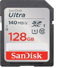 SanDisk 128GB Ultra SDXC UHS-I Memory Card 140MB/s C10 U1 Full HD