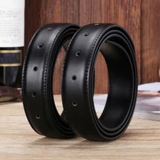 35mm Strap Belt Straps Leather Replacement No Buckle Men Genuine Belt Gift New