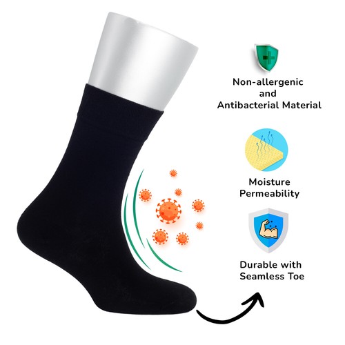 Cosyfeel® Women Crew Dress Socks 4-Pack Cotton Material Durable Seamless Toe - Picture 12 of 80