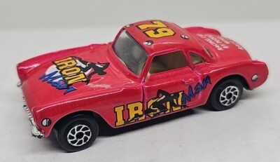 Rare Yatming #1079 Iron Man Pink Chevrolet Chevy Corvette 1/64 Diecast Vette