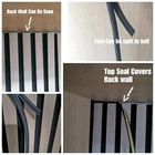 Acoustic Slatted Wall Panel Top Gap Filler Silicone Seal Hides Background Wall