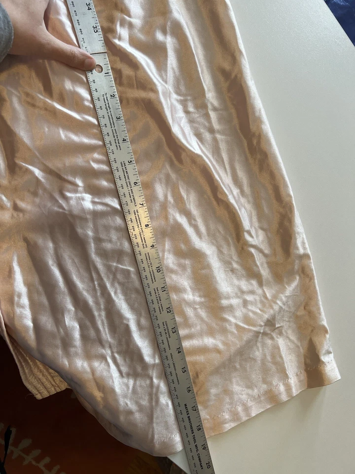 SEARS AT HOMEWEAR Mujer’s Talla Grande L Bata Vintage Satén Largo Bolsillos Foto 3 de 4