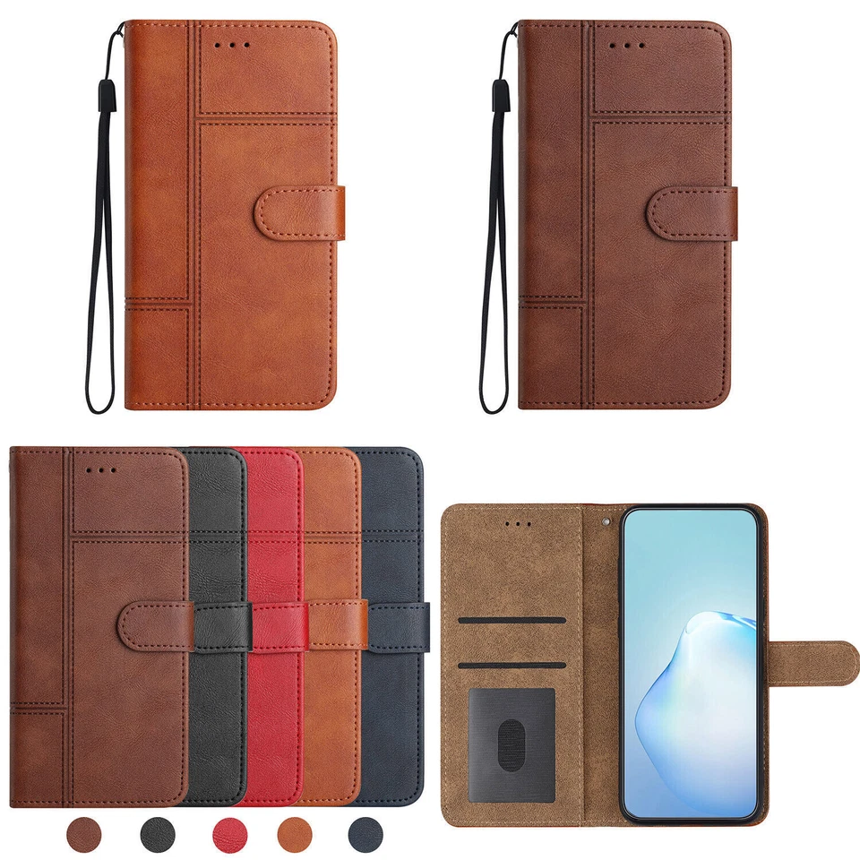 Magnetic Leather Wallet Phone Case for Motorola E15 G84 G35 G05 Edge 40 50 60 - Image 2 of 4