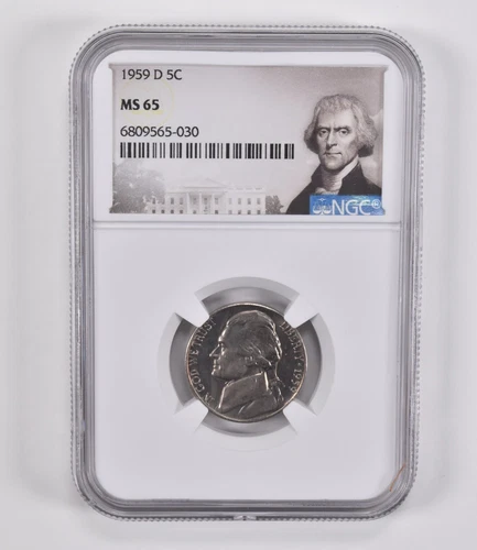 MS65 1959-D Jefferson Nickel NGC Special Label