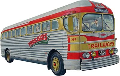 Roden 1/35 USA PD3701 Silverside Long Distance Bus Trailway 1950 Plastic Model