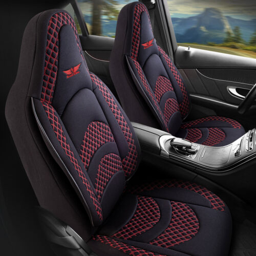 Autositzbezüge passend für Fiat Doblo in Schwarz Rot Pilot 3.2 - Bild 1 von 11