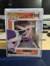 Autographed Frieza 619 Funko Pop Linda Young Becket COA With Pop Protector