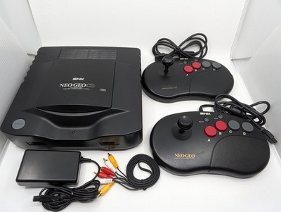 Neo Geo CD CD-T01 Console SNK w/ 2 Controller AC Adapter Tested Japan