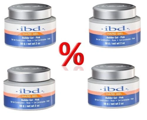 4 x IBD Builder Gel Pink Aufbau Gel 56g Neu Original Ware *Sale* TPO FREE