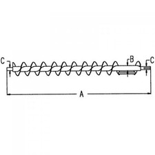Used Front Bottom Bin Cross Auger fits John Deere 9600 9610 9640 9650 AH202875